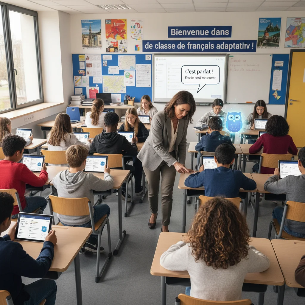 Élèves français engagés dans un apprentissage personnalisé grâce à l'IA