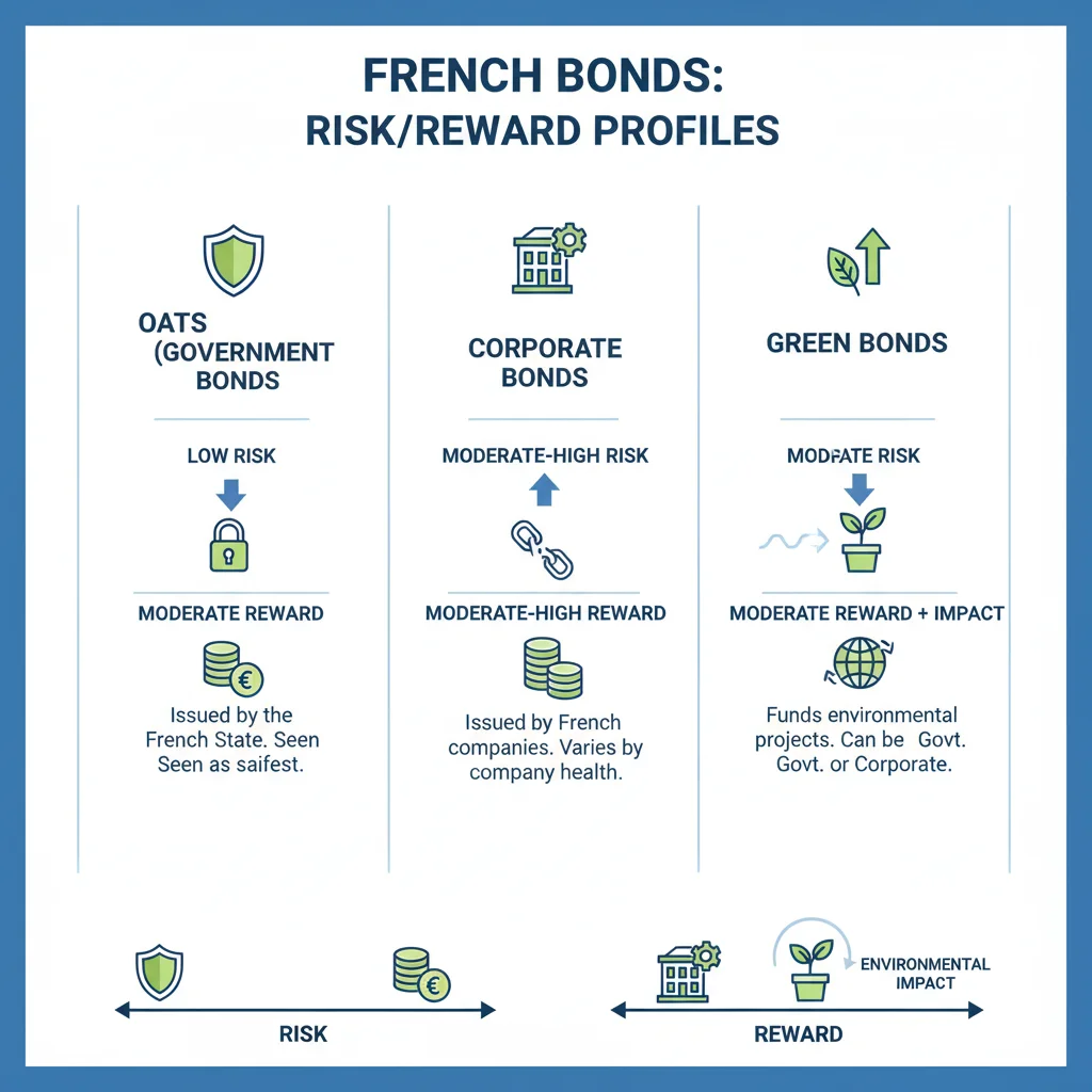 Infographie types obligations françaises et profils de risque