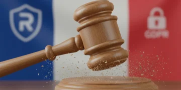 Loi Protection Données Personnelles France : Impacts Entreprises 2026 Marteau de juge sur un bureau symbolisant la nouvelle loi sur la protection des données personnelles en France.