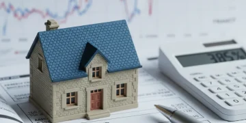 Taux Crédit Immobilier Mai 2026 : Analyse et Prévisions Bancaires Modèle de maison sur des documents financiers, représentant les taux de crédit immobilier en France en mai 2026.